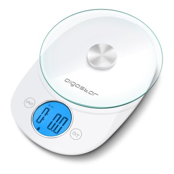 Aigostar - Balanza de cocina 2xCR2032 blanco