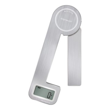 Aigostar - Báscula de cocina plegable 5kg cromo mate
