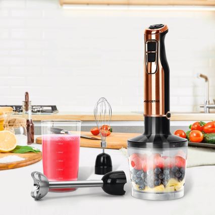 Aigostar - Batidora de mano 1000W/230V rosa dorado