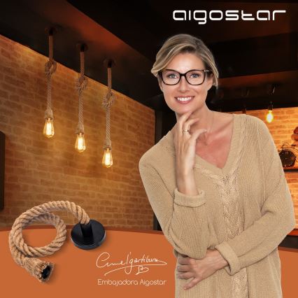 Aigostar - Cable de alimentación 1xE27/60W/230V