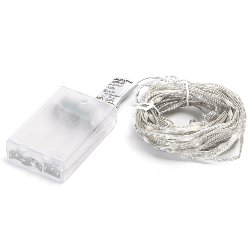 Aigostar - Cadena de luces de Navidad LED 100xLED/3xAA 10,3m blanco cálido