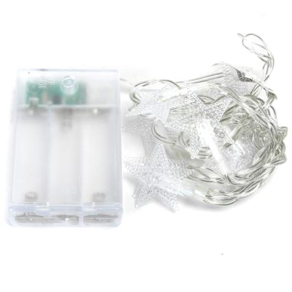 Aigostar - Cadena de luces de Navidad LED 20xLED/3xAA 3,3m Estrellas