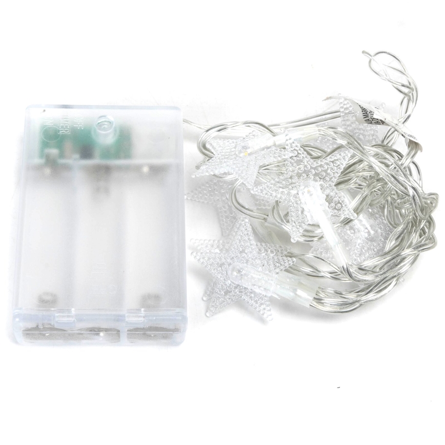 Aigostar - Cadena de luces de Navidad LED 20xLED/3xAA 3,3m Estrellas