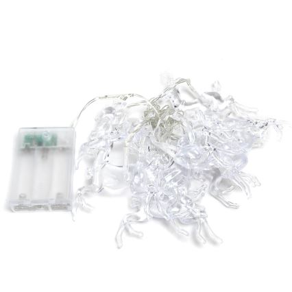 Aigostar - Cadena de luces de Navidad LED 20xLED/3xAA 3,3m renos