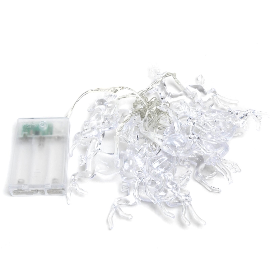 Aigostar - Cadena de luces de Navidad LED 20xLED/3xAA 3,3m renos