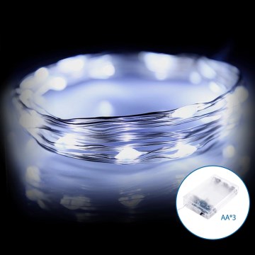 Aigostar - Cadena de luces de Navidad LED 50xLED/3xAA 5,3m blanco frío