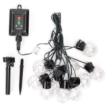 Aigostar - Cadena de luces solares LED navideñas 10xLED/8 funciones 6,5m IP65 multicolor