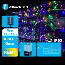 Aigostar - Cadena de navidad LED solar 100xLED/8 funciones 4,5x1,5m IP65 multicolor