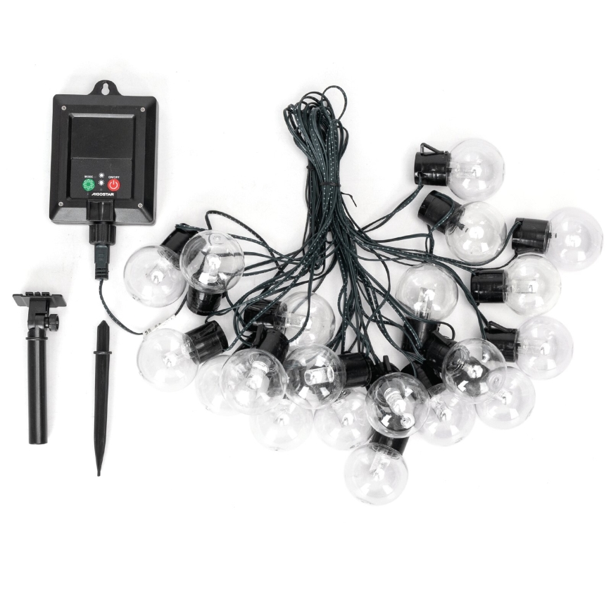 Aigostar - Cadena de Navidad LED solar 20xLED/8 funciones 11,5m IP65 multicolor