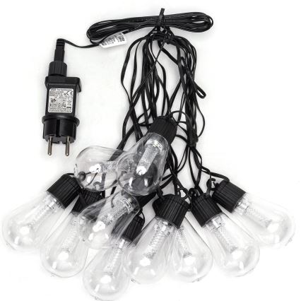 Aigostar - Cadena decorativa LED para exteriores 10xLED/8m IP44 blanco frío