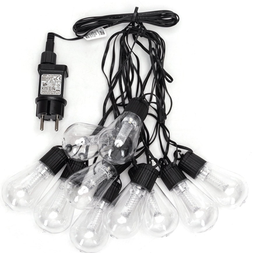 Aigostar - Cadena decorativa LED para exteriores 10xLED/8m IP44 blanco frío