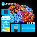 Aigostar - Cadena decorativa solar LED 50xLED/8 funciones 12m IP65 multicolor