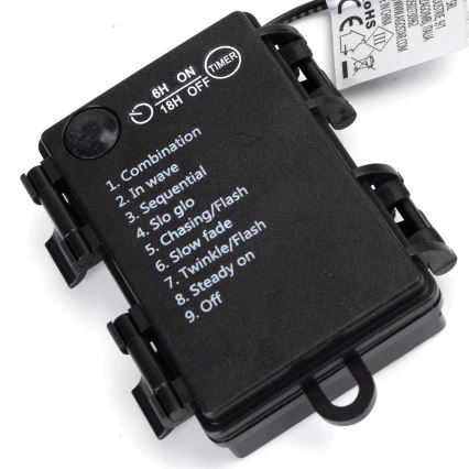 Aigostar - Cadena LED navideña exterior 100xLED/8 funciones 10,3m IP44 blanco frío