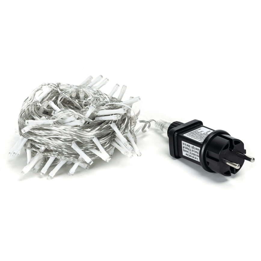 Aigostar - Cadena LED navideña exterior 100xLED/8 funciones 13m IP44 blanco frío