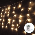 Aigostar - Cadena LED navideña exterior 100xLED/8 funciones 3xAA 8x0,4m IP44 blanco cálido