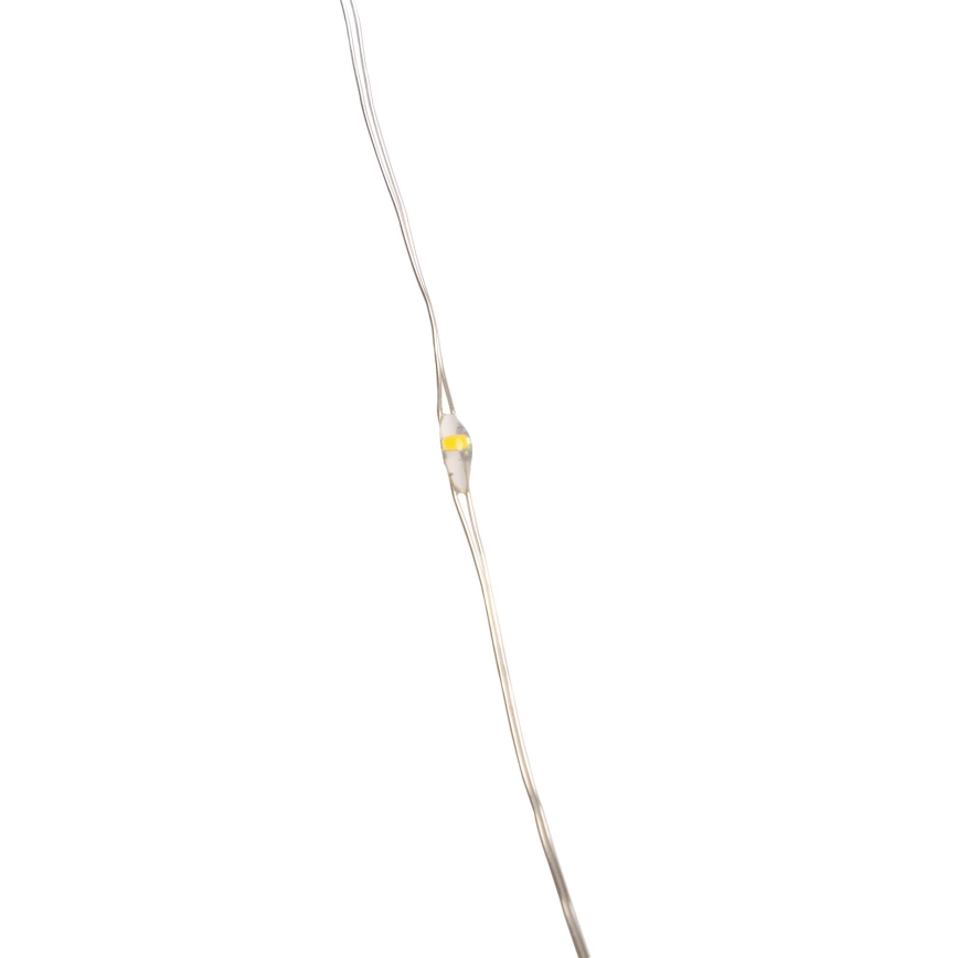 Aigostar - Cadena LED navideña exterior 150xLED/8 funciones 3xAA 15,3m IP44 blanco cálido