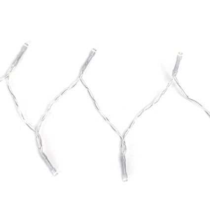 Aigostar - Cadena LED navideña exterior 150xLED/8 funciones 3xAA 15,3m IP44 blanco cálido