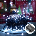 Aigostar - Cadena LED navideña exterior 200xLED/8 funciones 10,3m IP44 blanco frío
