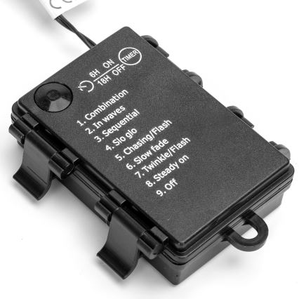Aigostar - Cadena LED navideña exterior 200xLED/8 funciones 10,3m IP44 blanco frío
