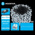 Aigostar - Cadena LED navideña exterior 200xLED/8 funciones 13m IP44 blanco frío
