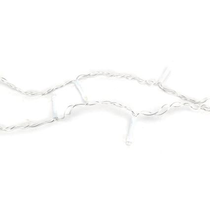 Aigostar - Cadena LED navideña exterior 200xLED/8 funciones 6x1,5m IP44 blanco frío