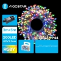 Aigostar - Cadena LED navideña exterior 200xLED/8 funciones 8m IP44 multicolor
