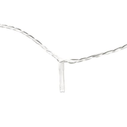 Aigostar - Cadena LED navideña exterior 50xLED/8 funciones 8m IP44 blanco cálido