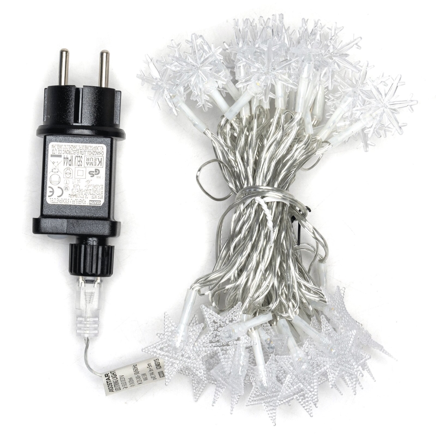 Aigostar - Cadena LED navideña exterior 50xLED/8 funciones 8m IP44 blanco cálido