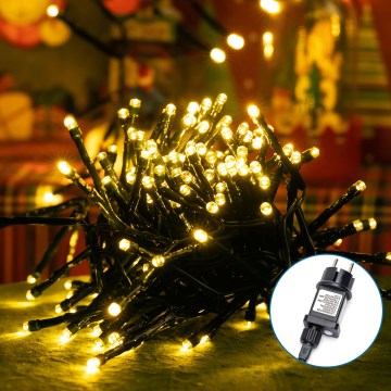 Aigostar - Cadena LED navideña exterior 600xLED/8 funciones 18m IP44 blanco cálido