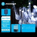 Aigostar - Cadena LED Solar Decorativa 50xLED/8 funciones 12m IP65 blanco frío