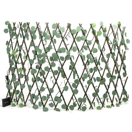 Aigostar - Cadena solar LED 102xLED/2x0,7m IP65 blanco cálido Eucalyptus