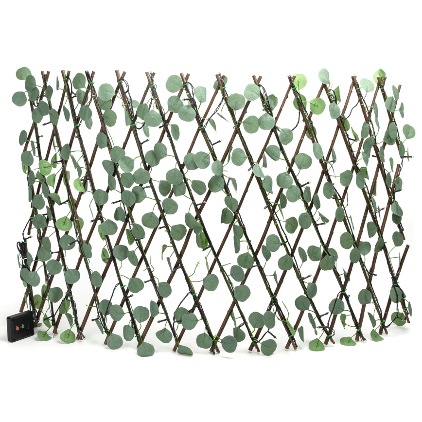 Aigostar - Cadena solar LED 102xLED/2x0,7m IP65 blanco cálido Eucalyptus