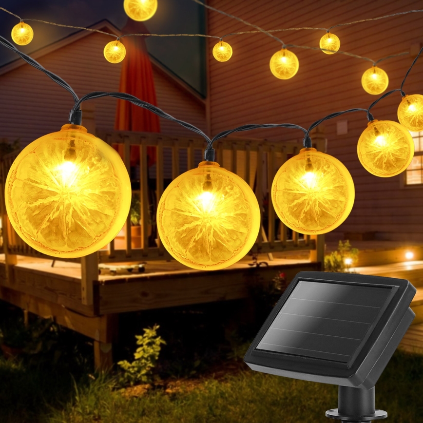 Aigostar - Cadena solar LED 10xLED/3,8m IP44 600 mAh blanco cálido