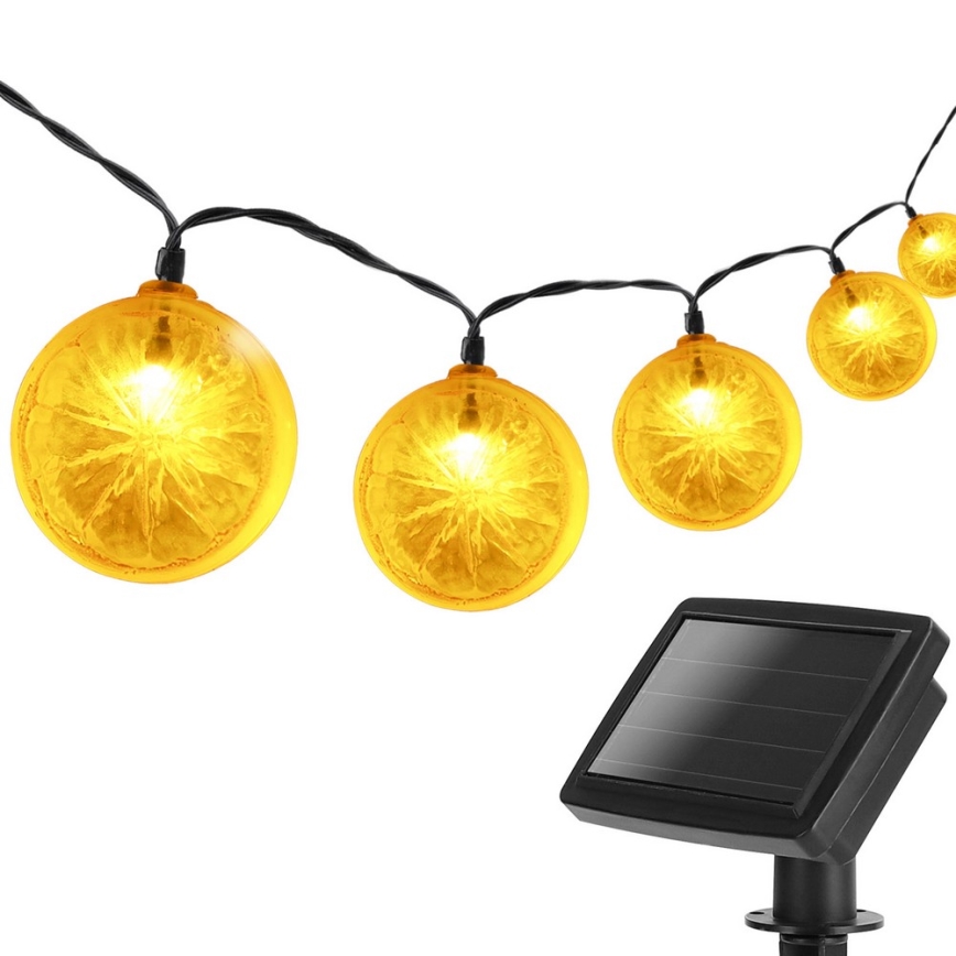 Aigostar - Cadena solar LED 10xLED/3,8m IP44 600 mAh blanco cálido