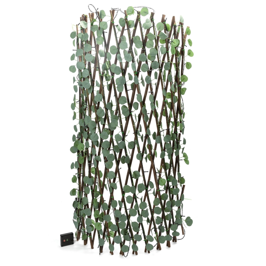 Aigostar - Cadena solar LED 148xLED/2x1,2m IP65 blanco cálido Eucalyptus