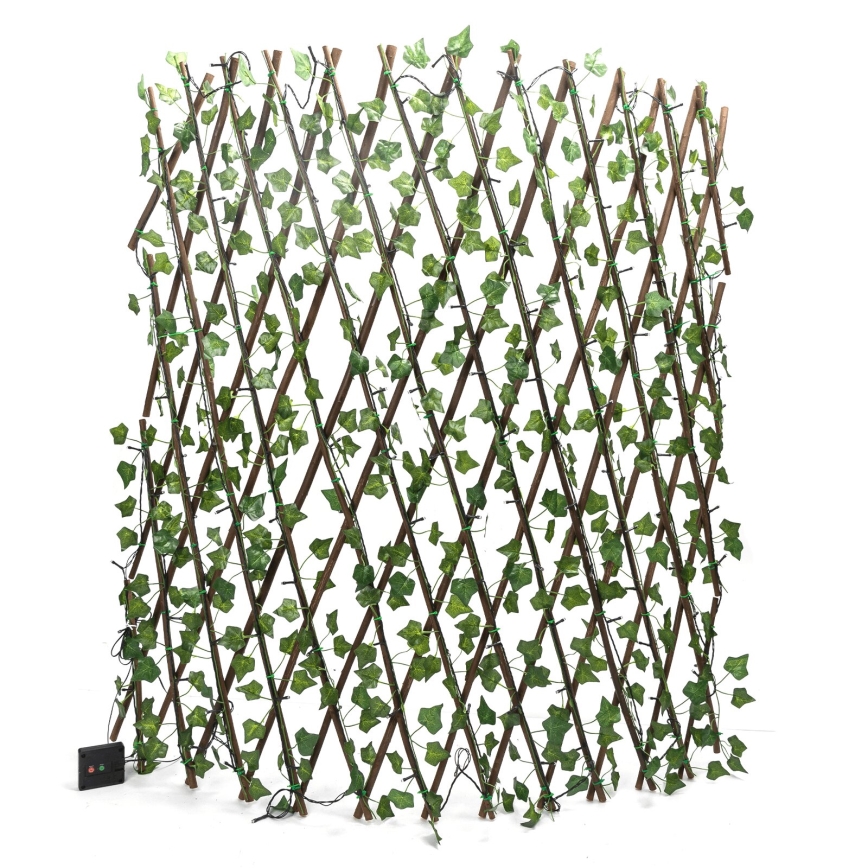 Aigostar - Cadena solar LED 148xLED/2x1,2m IP65 300 mAh blanco cálido hiedra