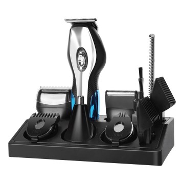 Aigostar - Cortapelos con accesorios 6en1 5W/5V negro