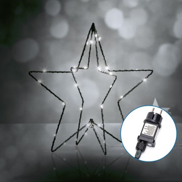 Aigostar - Decoración navideña LED exterior 3,6W/230V estrella 30cm IP44 blanco frío