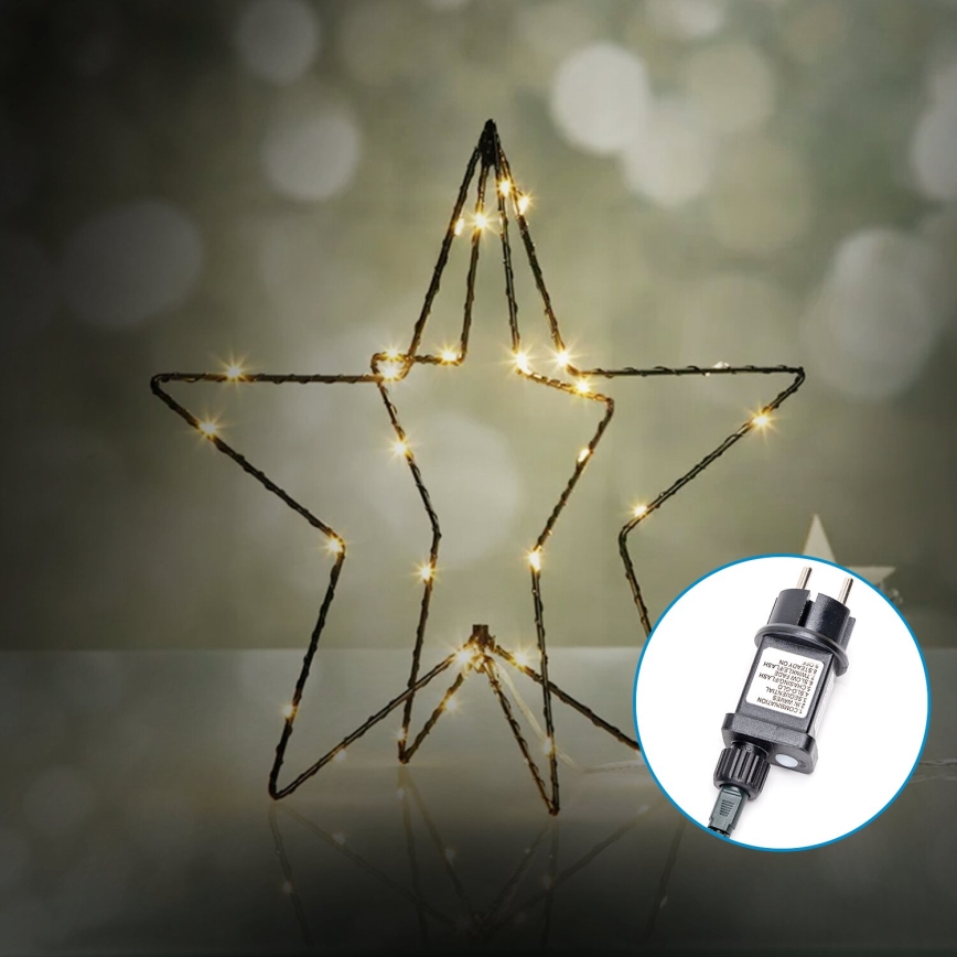 Aigostar - Decoración navideña LED exterior LED/3,6W/230V estrella 30cm IP44 blanco cálido
