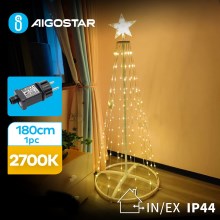 Aigostar - Decoración navideña LED exterior LED/3,6W/31/230V 2700K 180 cm IP44