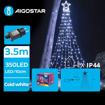 Aigostar - Decoración navideña LED exterior LED/6W/230V 3,5m IP44 blanco frío
