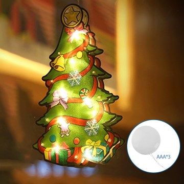 Aigostar - Decoración navideña LED LED/3xAAA árbol 15cm