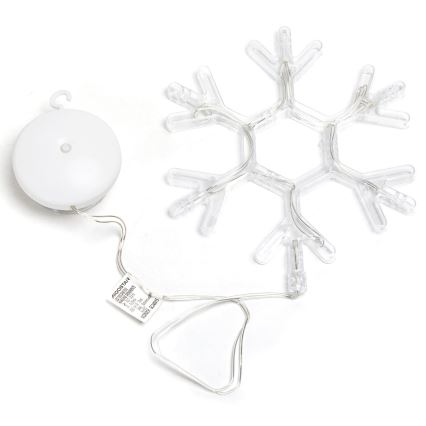 Aigostar - Decoración navideña LED LED/3xAAA blanco cálido copo de nieve 19cm