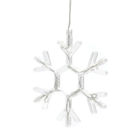 Aigostar - Decoración navideña LED LED/3xAAA blanco cálido copo de nieve 19cm