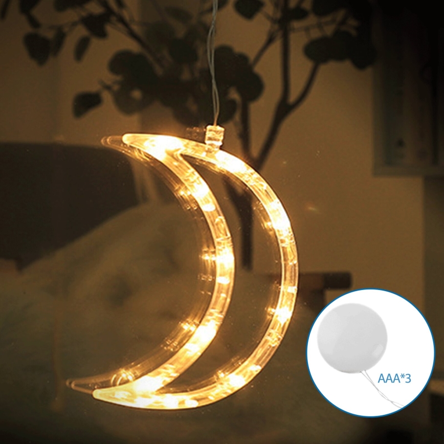 Aigostar - Decoración navideña LED LED/3xAAA luna 18,5cm
