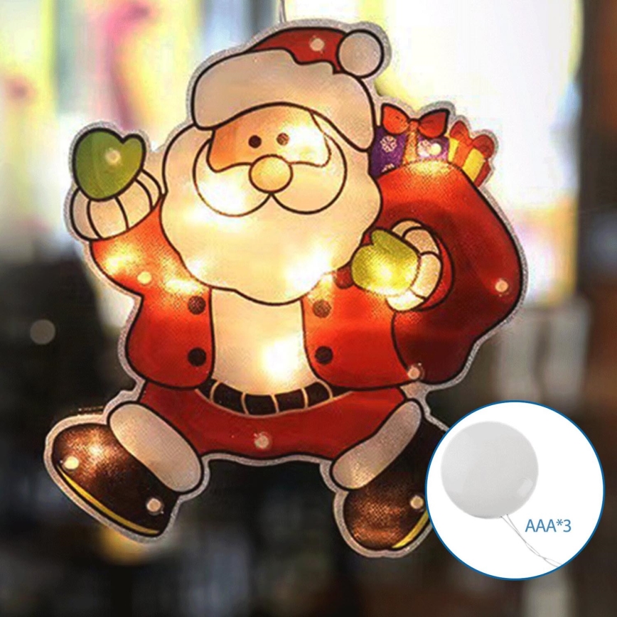 Aigostar - Decoración navideña LED LED/3xAAA Santa 20cm