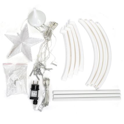 Aigostar - Decoración navideña LED para exterior LED/3,6W/230V 120 cm IP44 blanco frío
