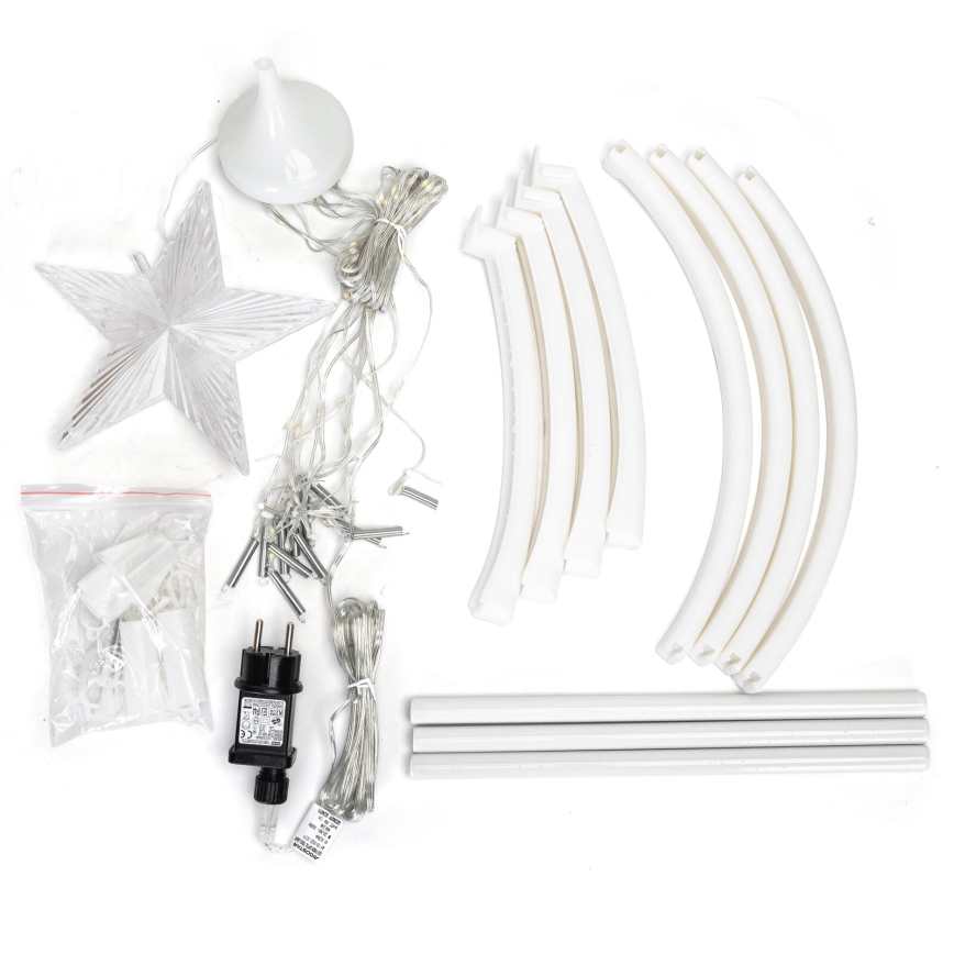 Aigostar - Decoración navideña LED para exterior LED/3,6W/230V 120 cm IP44 blanco frío