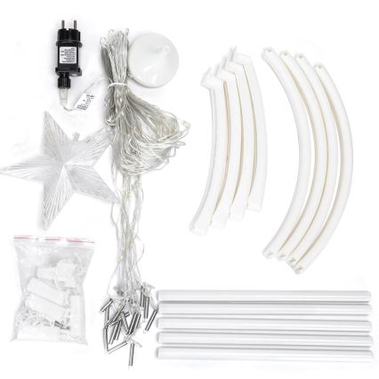 Aigostar - Decoración navideña LED para exterior LED/3,6W/230V 180 cm IP44 blanco frío