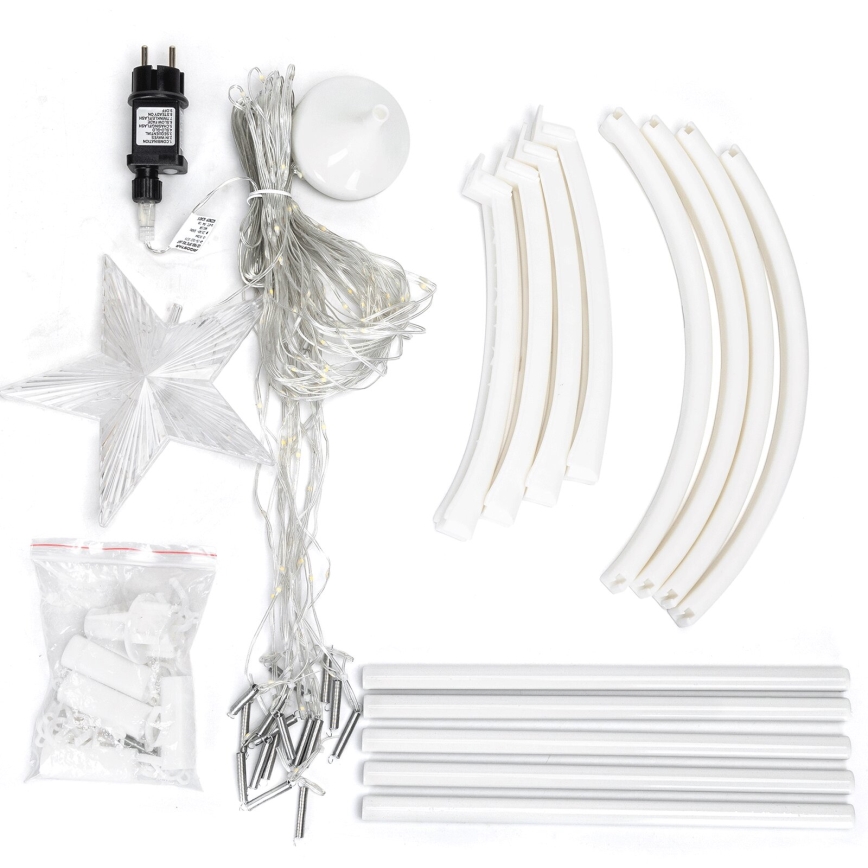 Aigostar - Decoración navideña LED para exterior LED/3,6W/230V 180 cm IP44 blanco frío